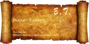 Bucur Tiborc névjegykártya